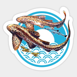 Leopard shark SCUBA Sticker